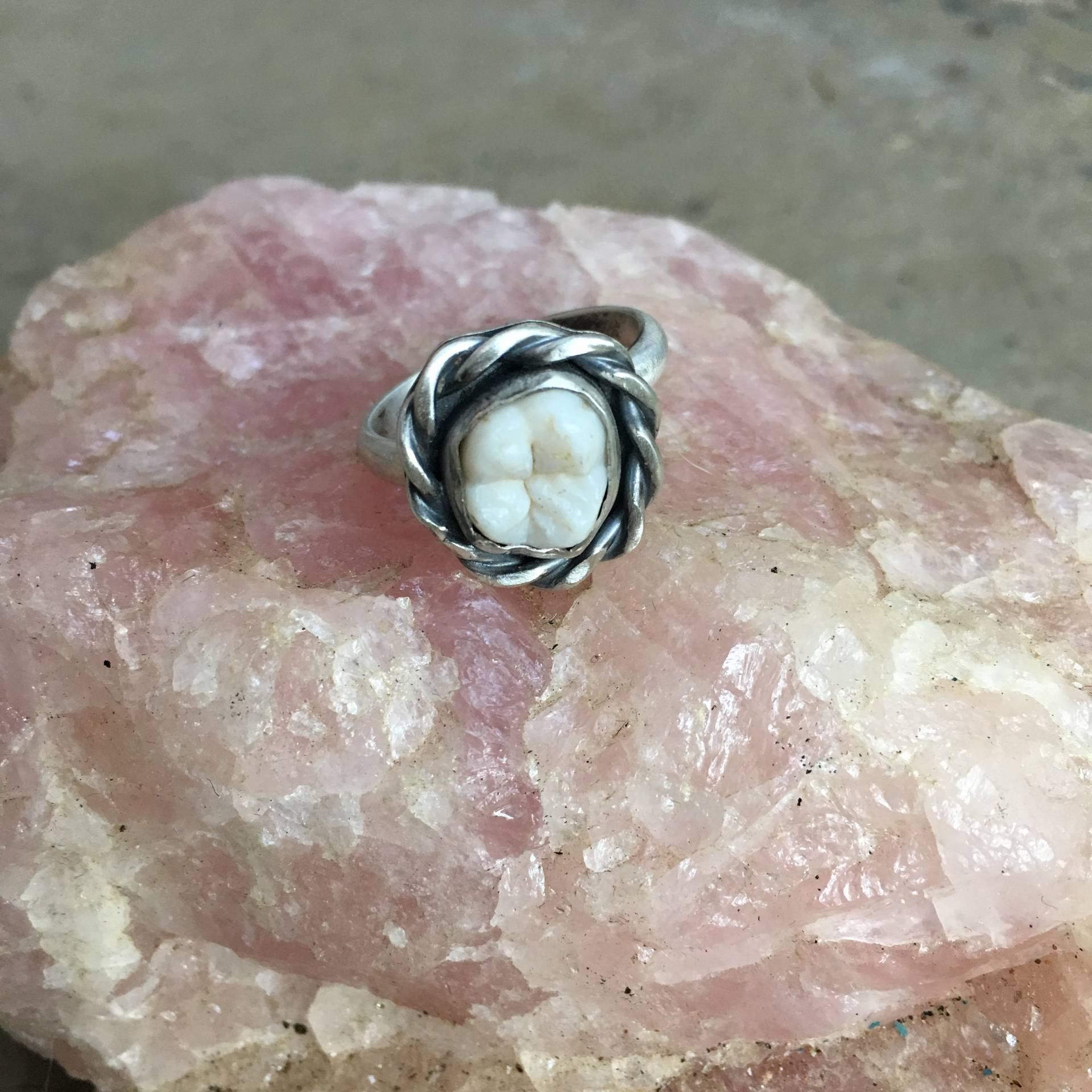 sterling Einzelzahn Ring Hergestellt in Ihrer Größe von BlackUrnJewelry