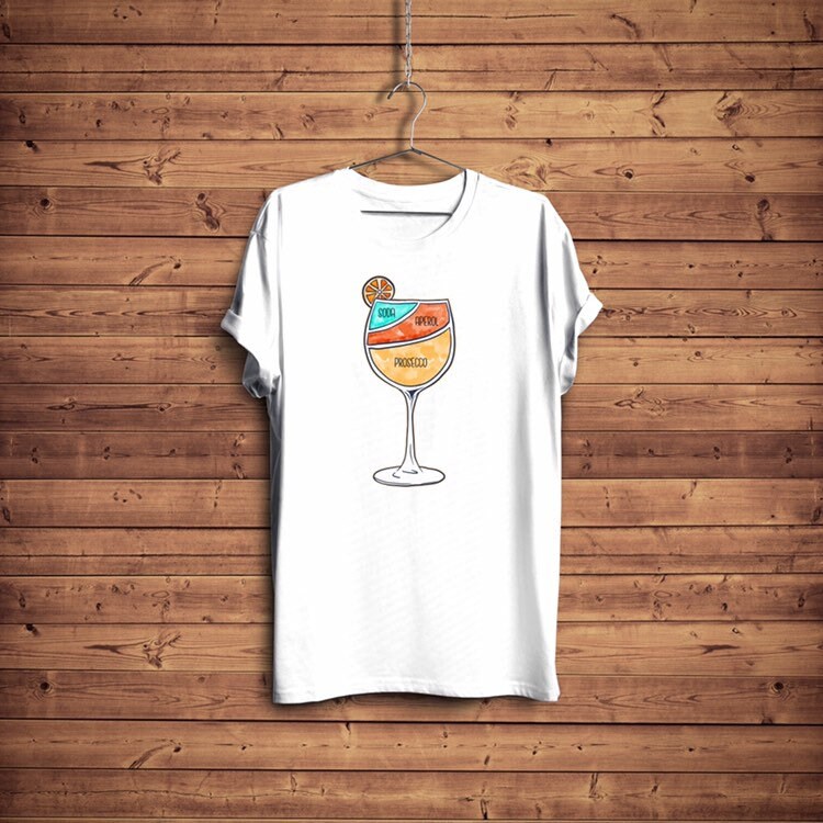 Aperol Spritz T-Shirt Likör Poster Tshirt Cocktail Liebhaber Geschenk von BlackWhiteBoujee