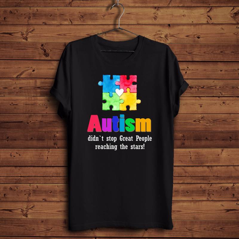 Autismus Bewusstsein Shirt/T Shirt Nicht Aufhören Große Menschen Erreichen Ihre Sterne Unterstützung Mama T-Shirt Puzzle von BlackWhiteBoujee