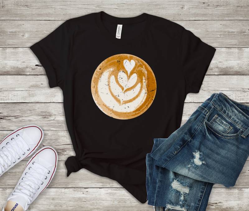 Barista Coffee Art Shirt, Cappuccino-Liebhaber-Geschenk, Kaffee-Königin-T-Shirt, Liebeskunst Und Kaffee-Shirt, Barkeeper-Kaffeemaschine-Shirt von BlackWhiteBoujee