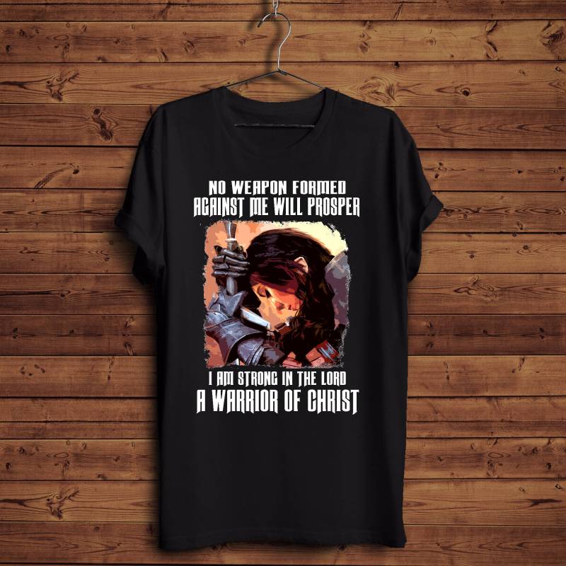 Christian Shirt/Krieger Der Christ Keine Waffe Gegen Mich Gebildet Werden Gedeihen Weihnachten Geschenk Christlichen Bibel Kind Gottes von BlackWhiteBoujee