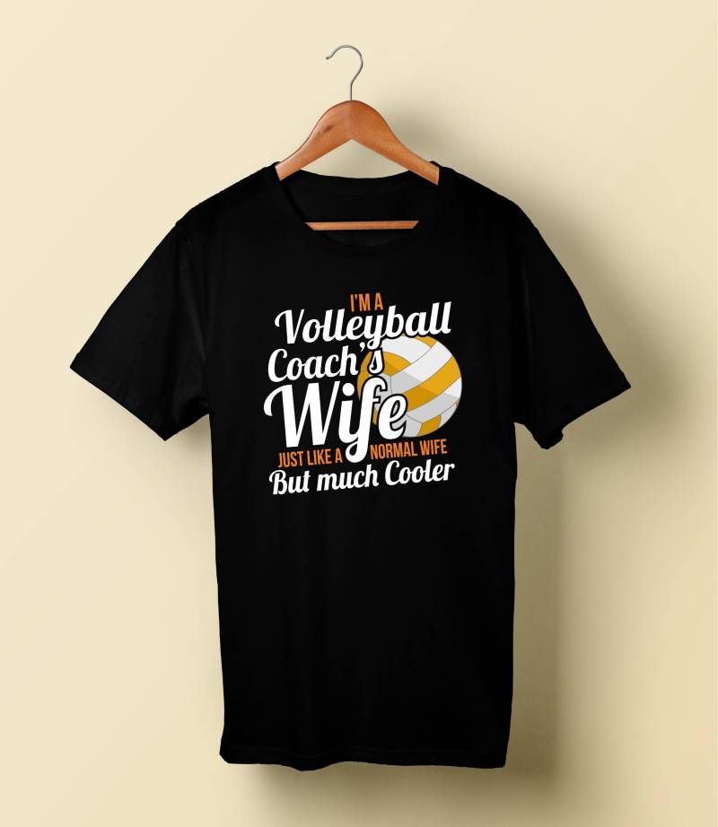 Damen Trainer Frau Hemd Volleyball Cooles Geschenk Unisex T-Shirt von BlackWhiteBoujee