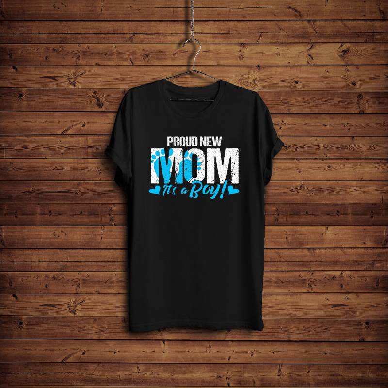 Stolz Auf Neue Mama Seine Ein Mädchen, Stolz Eine Junge Mutter Zu Sein, Geboren Mumie Shirt, Hemd, 2018 Mutter, Shower Party Aufgerufen Werden von BlackWhiteBoujee