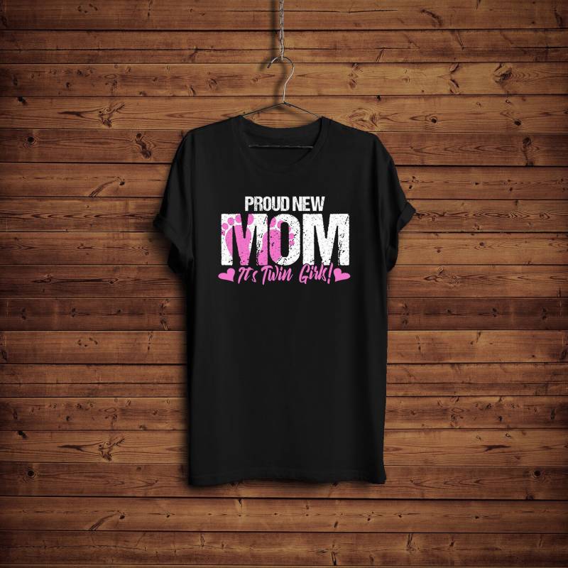 Stolz Auf Neue Mama Zwillinge, Zwei Jungen, Mutter Sein Hemd, Geboren Mumie Shirt, 2018 Stolz Mutter, Party-Dusche-Geschenk von BlackWhiteBoujee