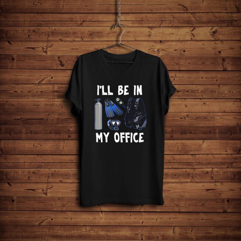Tauchen-Shirt/Werde Ich in Meinem Büro Tauchen Liebhaber Shirt Funny Taucher T-Shirt Vatertag Geschenk Scuba Diver von BlackWhiteBoujee