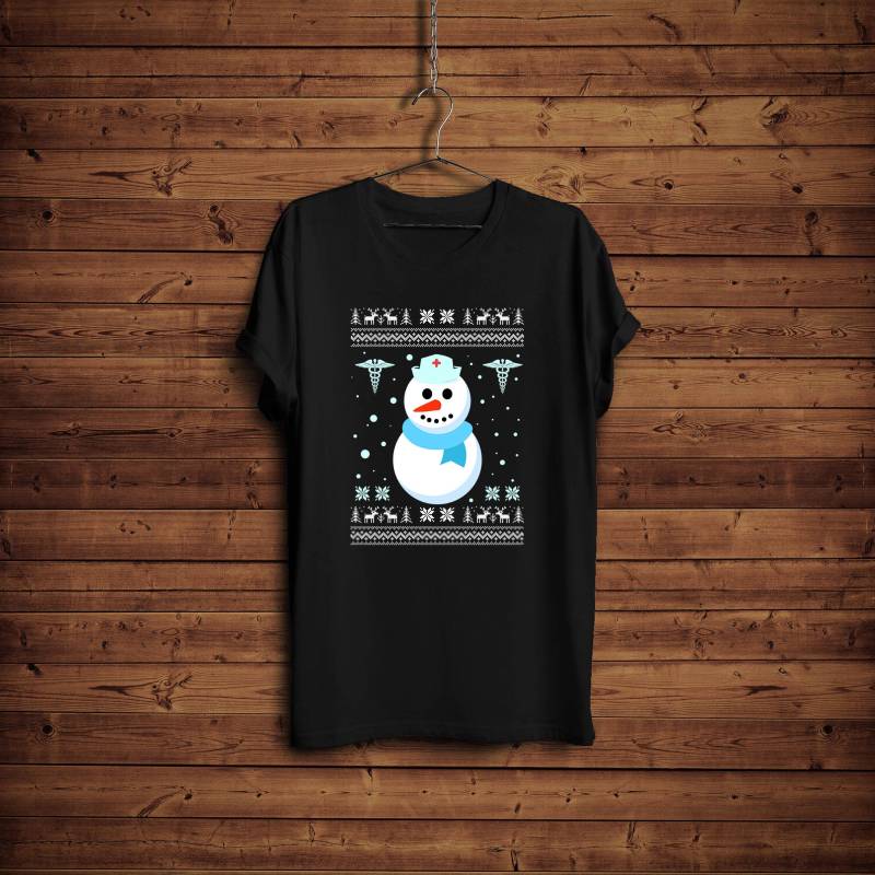Weihnachten Krankenschwester Shirt/T Hässlich Schnee Süße Christmas Gift von BlackWhiteBoujee
