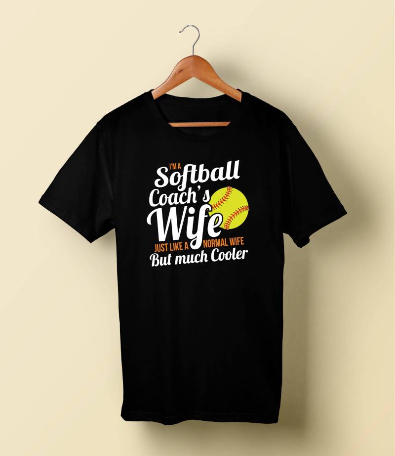 Womens Coaches Frau Shirt Softball Cool Geschenk Unisex T-Shirt von BlackWhiteBoujee