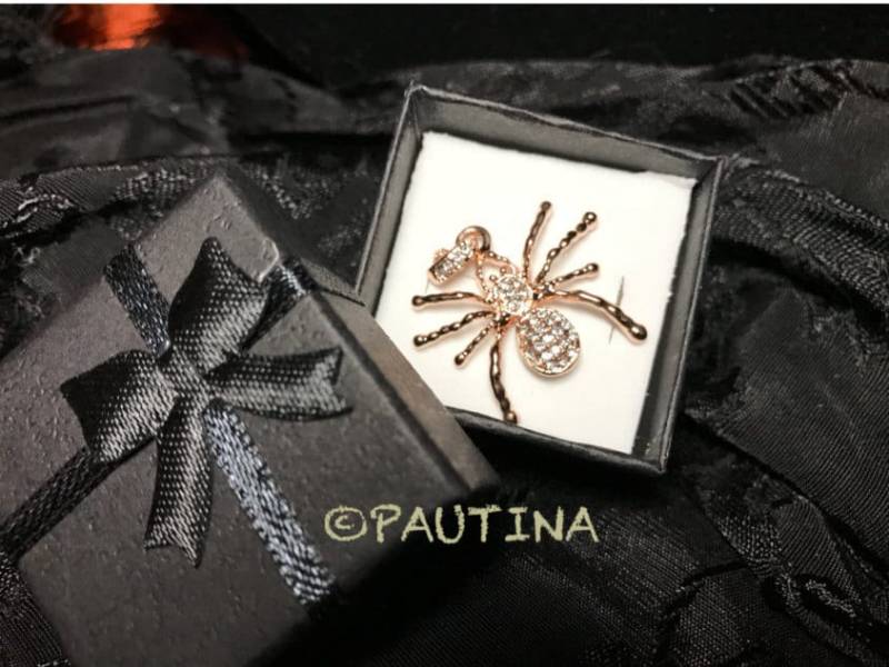 Kristall-Matt-Spinne-Anhänger Mit Kette Kristall-Matt-Spinne-Anhänger Mit Kette von BlackWidowsDesigns