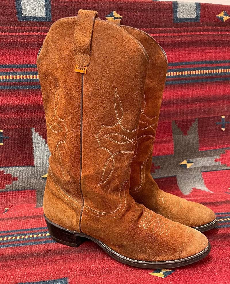 1970Er Jahre Levi's Orange Tab Herren Vintage Eingebrochene & Distressed Cowboy Western Boots Größe 12 D von BlackbirdSedona