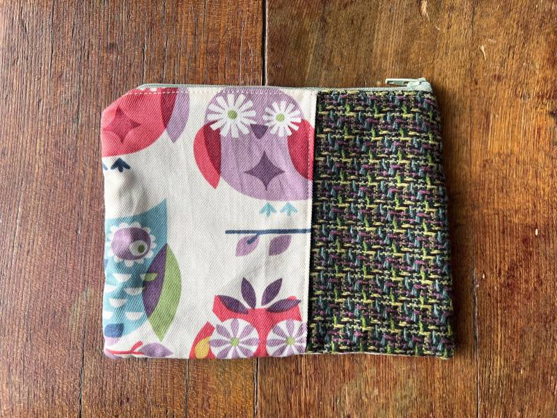 Patchwork Eulen Beutel - Kleiner Stoffbeutel Kreditkartenbeutel Reisebeutel Accessoires Waldmuster Portemonnaie Schrulles Geschenk von BlackcatmeowDesigns