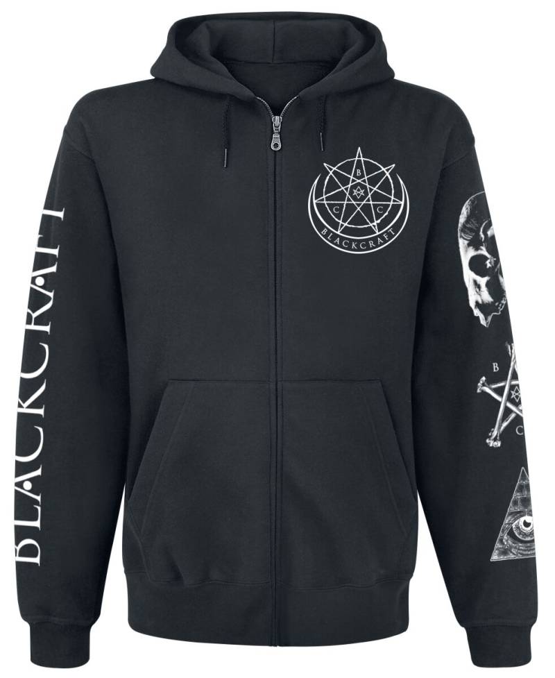 Blackcraft Cult - Gothic Kapuzenjacke - Evil Eye Bonfire FB Zip Hoodie - M bis 5XL - für Männer - Größe 5XL - schwarz von Blackcraft Cult