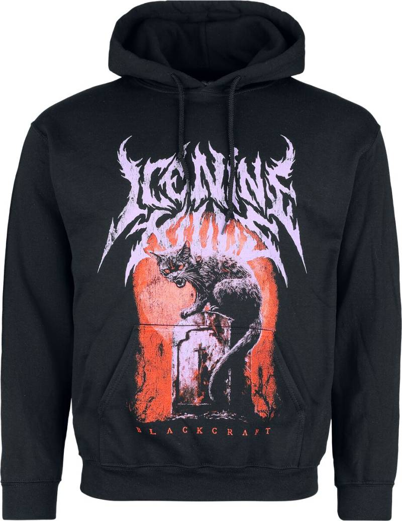Blackcraft Cult - Gothic Kapuzenpullover - Ice Nine Kills - Cat Hoodie - S bis XXL - für Männer - Größe S - schwarz von Blackcraft Cult