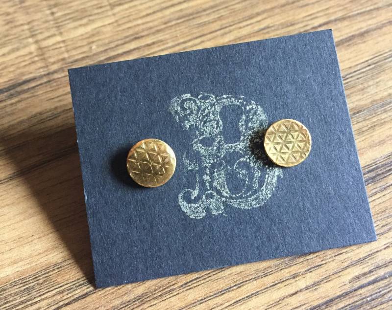 Heilige Geometrie Ohrringe Aus Gold Vermeil von BlackestCloud