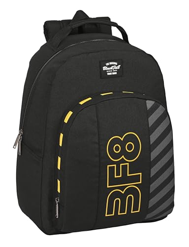 Blackfit8 Zone Rucksack, anpassbar, Trolley, Rucksack, ideal für Kinder unterschiedlichen Alters, recycelbarer Stoff, bequem und vielseitig, Qualität und Stärke, 32 x 15 x 42 cm, Schwarz, Schwarz, von Blackfit8