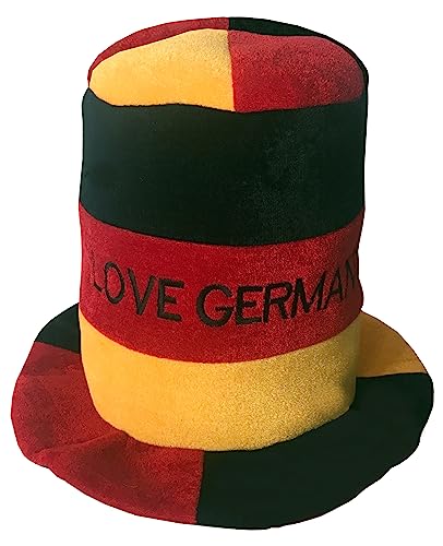 Blackshirt Company Deutschland Zylinder Fan Hut EM WM Fußball Handball Schwarz Rot Gold Farbe Mehrfarbig von Blackshirt Company