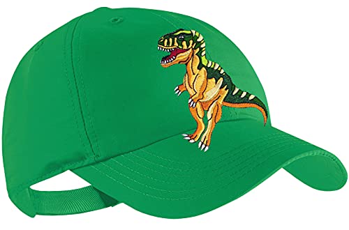 Blackshirt Company Dinosaurier Schildmütze Kinder Base Cap Dino Rex Gras Grün von Blackshirt Company