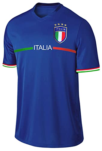 Blackshirt Company Italien Trikot Fußball WM EM Fan Trikot Blau Größe L von Blackshirt Company