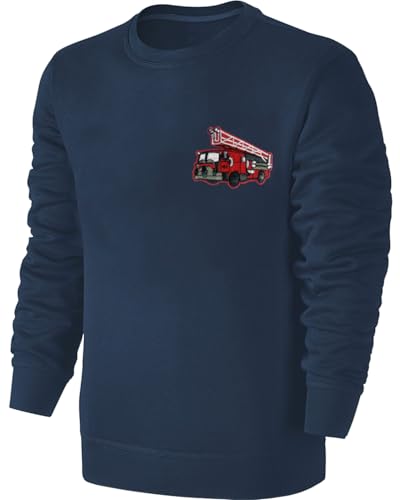 Blackshirt Company Kinder Feuerwehr Stickerei Sweatshirt - Feuerwehrauto Pullover Pulli Hoodie - Blau Größe 164 Blackshirt Company Kinder Feuerwehr Stickerei Sweatshirt - Feuerwehrauto Pullover Pulli Hoodie - Blau Größe 164 von Blackshirt Company
