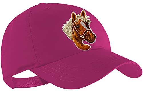 Blackshirt Company Kinder Pferde Schildmütze Base Cap Pferd Farbe Pink von Blackshirt Company