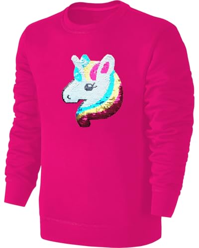 Blackshirt Company Kinder Wende Pailletten Sweatshirt Einhorn Mädchen Streichel Pullover Pink Größe 140 Blackshirt Company Kinder Wende Pailletten Sweatshirt Einhorn Mädchen Streichel Pullover Pink Größe 140 von Blackshirt Company