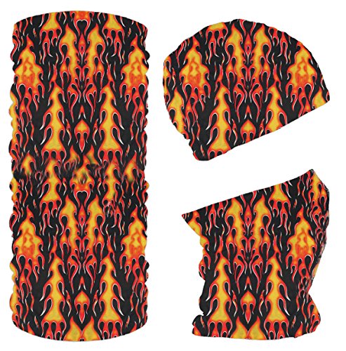 Blackshirt Company Multifunktionstuch Fahrrad Motorrad Halstuch Totenkopf mit Flügel Outdoor Tuch Nahtloser Schlauchschal Flammen Gelb Farbe Model 1 Blackshirt Company Multifunktionstuch Fahrrad Motorrad Halstuch Totenkopf mit Flügel Outdoor Tuch Nahtloser Schlauchschal Flammen Gelb Farbe Model 1 von Blackshirt Company