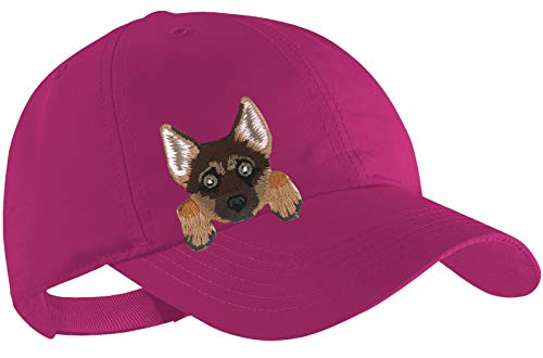 Blackshirt Company Schäferhund Schildmütze Kinder Base Cap Hunde Sommerkappe (DE/NL/SE/PL, Alphanumerisch, Einheitsgröße, Pink) von Blackshirt Company