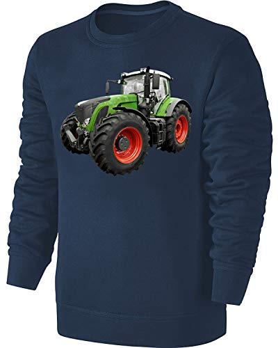 Blackshirt Company Traktor Kinder Sweatshirt Schlepper Pullover Blau Größe 128 von Blackshirt Company