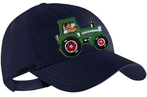 Blackshirt Company Traktor Schildmütze Kinder Base Cap Grüner Schlepper Farbe Dunkelblau von Blackshirt Company