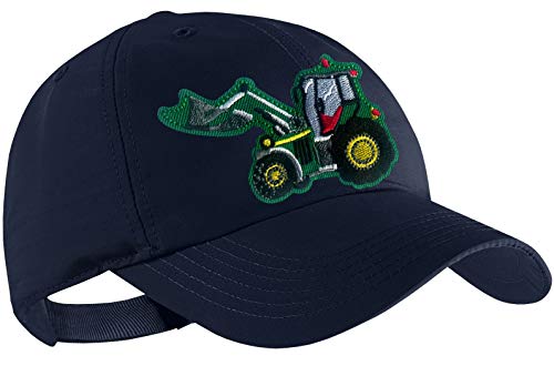 Blackshirt Company Traktor Schildmütze Kinder Base Cap Schlepper mit Frontlader Farbe Dunkelblau von Blackshirt Company