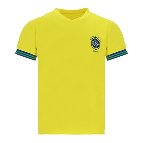 Brasilien Sport Trikot - Fußball WM EM Fan Shirt Oberteil Brasil - Gelb Größe XL Brasilien Sport Trikot - Fußball WM EM Fan Shirt Oberteil Brasil - Gelb Größe XL von Blackshirt Company