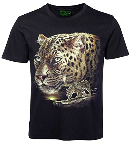 Herren Damen T-Shirt Jaguar HD Shirt Schwarz Größe L von Blackshirt Company