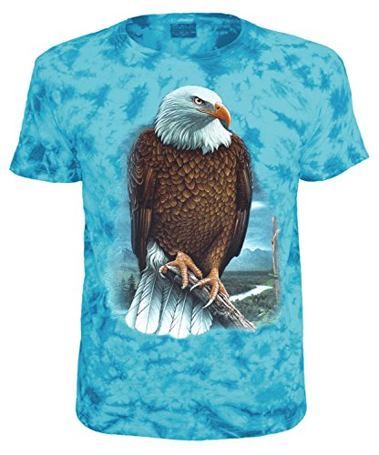 Blackshirt Company Kinder T-Shirt Adler Weißkopfseeadler Batik Shirt Größe 152 von Blackshirt Company