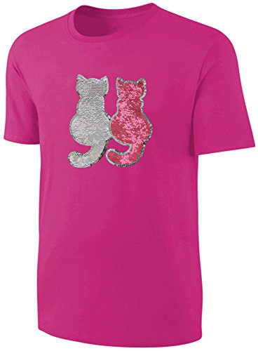 Mädchen T-Shirt Wende Pailletten Katzen Streichel Shirt Pink Größe 140 Mädchen T-Shirt Wende Pailletten Katzen Streichel Shirt Pink Größe 140 von Blackshirt Company