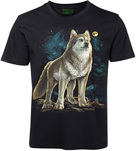 Herren Damen T-Shirt Husky Siberian Huskies Shirt Schwarz Größe M von Blackshirt Company