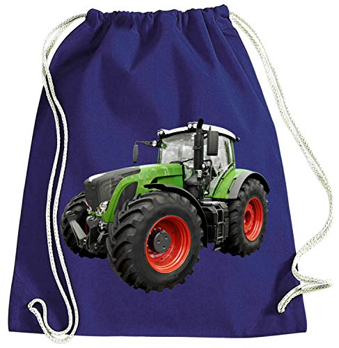 Blackshirt Company Traktor Turnbeutel Schlepper Rucksack Sportbag Farbig Farbe Blau von Blackshirt Company