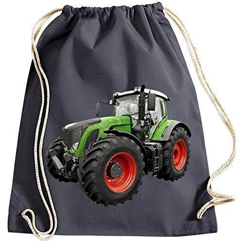 Blackshirt Company Traktor Turnbeutel Schlepper Rucksack Sportbag Farbig Farbe Grau von Blackshirt Company