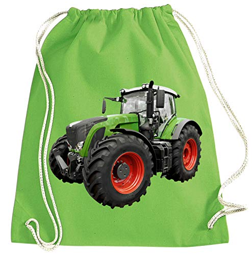 Blackshirt Company Traktor Turnbeutel Schlepper Rucksack Sportbag Farbig Farbe Grün von Blackshirt Company