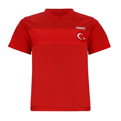Türkei Sport Trikot - Fußball WM EM Fan Shirt Oberteil Türkiye - Rot Größe XL Türkei Sport Trikot - Fußball WM EM Fan Shirt Oberteil Türkiye - Rot Größe XL von Blackshirt Company