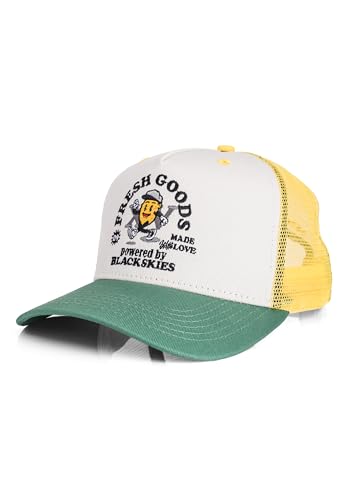 Blackskies® 15th Anniversary Trucker Cap - Lemon | Unisex Baseball Cap für Damen Herren Stylische Skater Surfer Kappe Sommer Streetwear Mütze Männer Frauen Outdoor Basecap Freizeit Festival von Blackskies