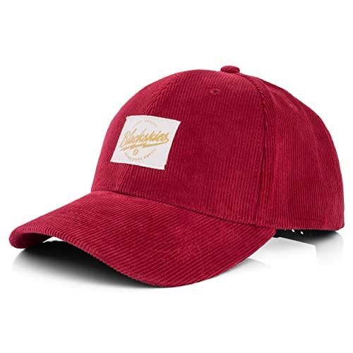 Blackskies® Crimson Baseball Cap | Herren Damen Schirm Premium Snapback Trucker Mütze Kappe Basecap Kappe Weinrot von Blackskies