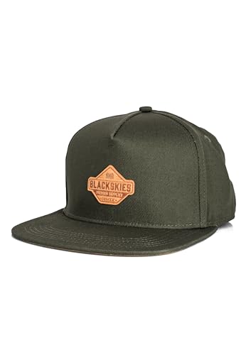 Blackskies® Essentials Snapback Cap Kinder | Kids-Basecap Jungen & Mädchen, Stylische Kappe, Coole Mütze, Geburt, Taufe, Baseball, Schirmmütze - Grün-Grün-Braun M von Blackskies