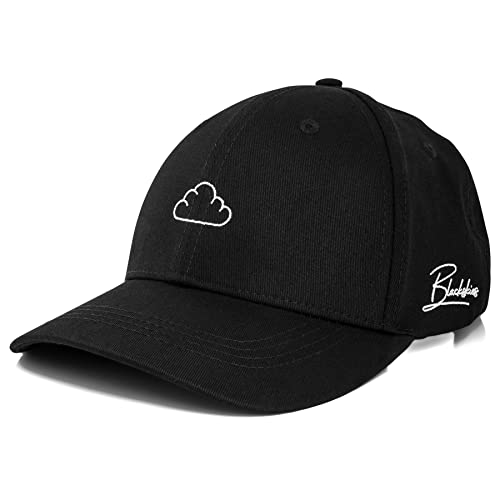 Blackskies® Iuno Classic Baseball Cap | Unisex Strapback Mütze Kappe Herren Damen Basecap Curved Polo Hat - Schwarz von Blackskies