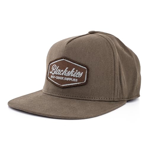 Blackskies® Oasis Snapback Cap | Damen Herren Baseball Mütze | Kappe für Surfer + Skater Basecap Olive-Braun von Blackskies