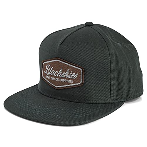 Blackskies® Oasis Snapback Cap | Damen Herren Baseball Mütze | Kappe für Surfer + Skater Basecap Waldgrün-Braun von Blackskies