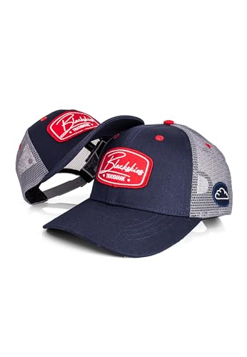 Blackskies® Race Baseball Cap - 2er-Set Eltern Kinder - Partnerlook Trucker Cap Mutter-Vater-Kind Geschenk Mini-Me Basecap Papa-Sohn & Mama-Tochter - Dunkelblau-Grau-Rot 49-54 cm von Blackskies