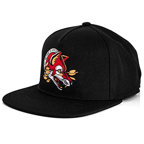 Blackskies® All We Have Is Now Snapback Cap | Herren Damen Schirm Premium Baseball Fuchs Mütze Kappe Basecap Kappe Tattoo Neo Traditional - Schwarz Blackskies® All We Have Is Now Snapback Cap | Herren Damen Schirm Premium Baseball Fuchs Mütze Kappe Basecap Kappe Tattoo Neo Traditional - Schwarz von Blackskies