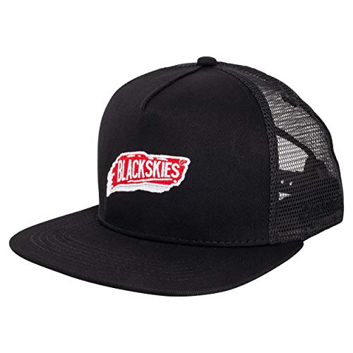 Blackskies® Anthem Trucker Snapback Cap | Unisex Baseball Mütze Kappe Herren Damen Skater Mesh - Schwarz von Blackskies