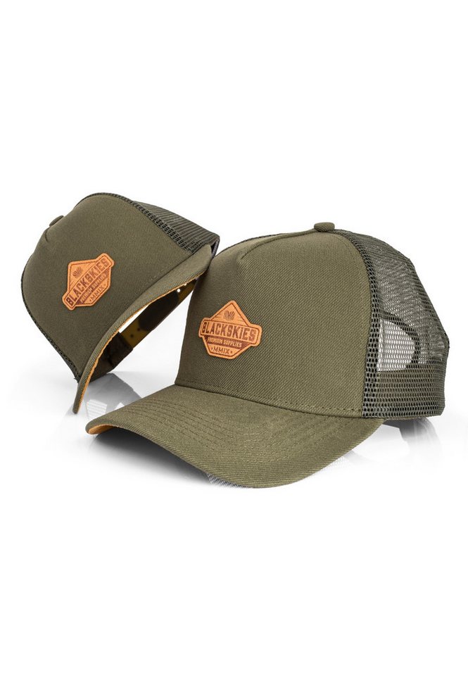 Blackskies Baseball Cap Essentials Trucker Cap 2er Set Eltern-Kind - Olive-Braun von Blackskies