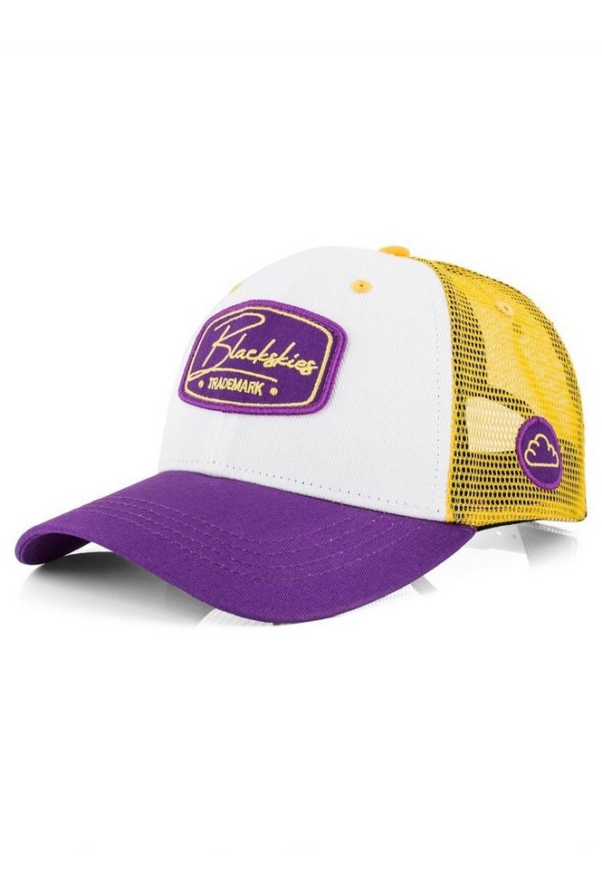 Blackskies Baseball Cap Race Baseball Cap Weiß-Yellow-Lila von Blackskies