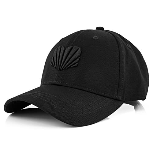 Blackskies® Crest Classic Baseball Cap | Unisex Strapback Mütze Kappe Herren Damen Basecap Curved Polo Hat - Schwarz von Blackskies
